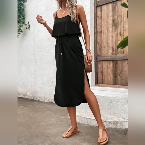 black midi dress australia SHOP OWNLEY - LOLA LACE MIDI DRESS